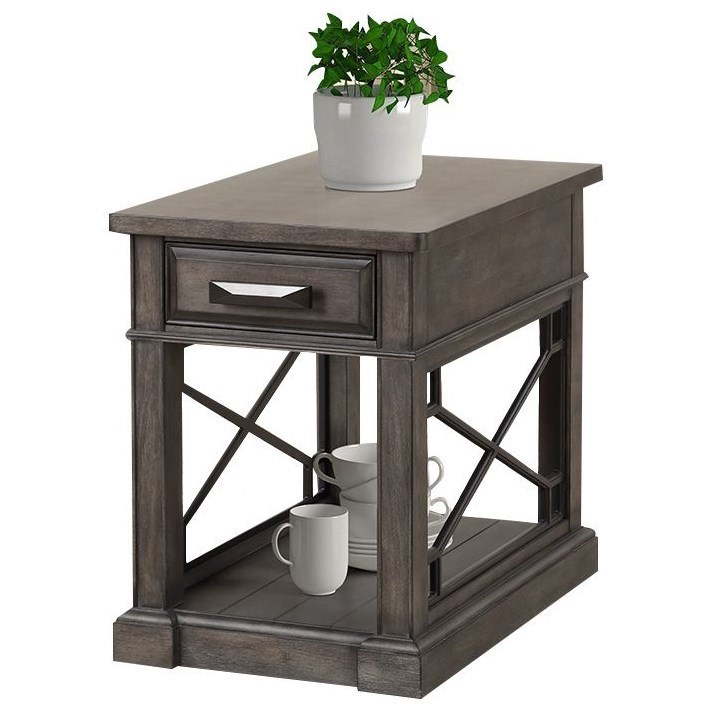 Parker House Sundance Transitional 1Drawer Chairside Table with Outlet